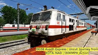 Avadh Express Train Journey in IR-MSTS: Indian Railways | BGPro GZB WAP5 | WRV8 | 130KMPH Action
