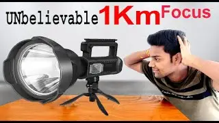 1km Long Range Flashlight UNBOXING & REVIEW 1,00000 Lumens