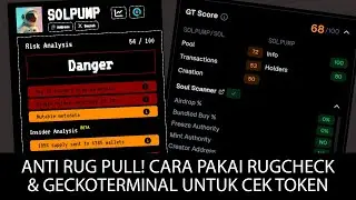Cara cek sekuriti meme coin | anti rug pull & anti scam | Pakai Rugcheck & GeckoTerminal