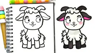 Easy Goat Drawing for Beginners Kids and Toddlers With Fun Facts! | Magic unicorn art 14 | 🐐 # 16