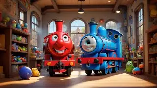 Five Toy Trains Count the Cars | Counting Song for Kids | Fun Number Rhyme with Colorful Toy Trains