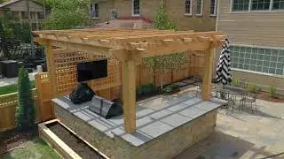 Pergola - Outdoor Kitchen with Planter Box