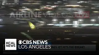 Investigation underway after jet forced to slam brakes at LAX due to near collision on runway
