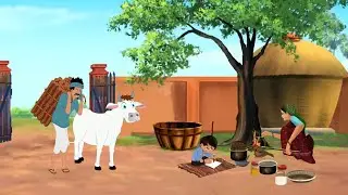 लकड़हारे  की चतुर बुद्धि | Hindi Kahaniyan | Moral Stories  @AkkuToonOfficial ​