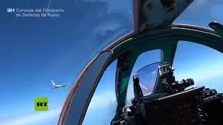 Cazas de EE.UU. y Noruega escoltan aviones antisubmarinos rusos Tu-142MK.