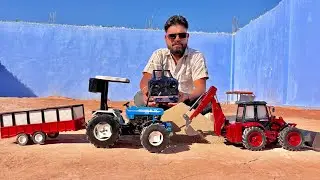 JCB Unboxing & Testing Full Vlog |New Holland 3630 Tractor Trolley Soil Loading By JCB Backhoe Loade