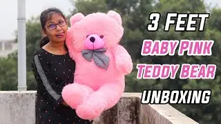 3 FEET PINK TEDDY UNBOXING | UNBOXING OF 3 FEET TEDDY BEAR |  VALENTINE GIANT TEDDY BEAR UNBOXING