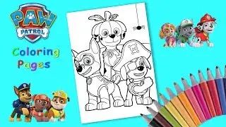 PAW PATROL Coloring Pages for kids. How to Draw Paw Patrol Pups. PAW PATROL halloween.