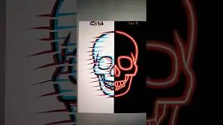 tik tok glitch vs neon challenge part2 #swatiartlife #ibispaintx #tiktokchallenge