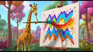 The Giraffe Who Painted Zigzags | Creative Nursery Rhymes and Learning Songs for Kids