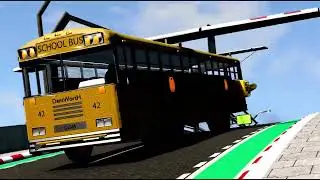 BeamNG Bus Crash on Steep Slope 😱 | Brake Fail Bus Falls Down Hill | Realistic Accident Simulation