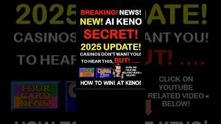 NEW! 4 Card Keno 4-SPOT Secret! 2025! #shorts #keno #justlikethat #casino #slot #slot+ #Keno+