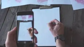 Drawing a portrait using augmented reality and SketchAR app