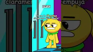 yo con la puerta que claramente dice 