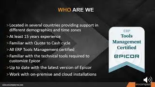 Encompass Solutions Technical and Development Services Overview for Epicor ERP