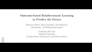 Outcome-based Reinforcement Learning to Predict the Future