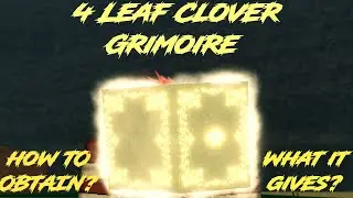 4 Leaf Clover Grimoire (Snap) | How To Obtain Four Leaf & What It Gives | Era of Althea | Roblox