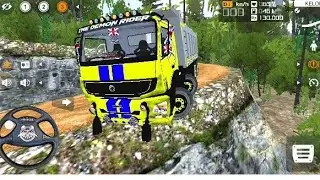 Modified Bharat Benz Powar full truk Mettiriyal transport drawving l simulator Indonesia...
