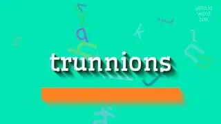 КАК СКАЗАТЬ ЦЕПИЦЫ?  #цапфы (HOW TO SAY TRUNNIONS? #trunnions)