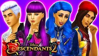 Descendants 2 Characters as the OPPOSITE Gender! | Descendants 2 Sims 4 CAS Genetics Challenge!