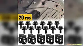 20pcs Car Body Bolts Unut Clips Engine Cover Undertray Splash Shield Guard Bumper Fender Liner
