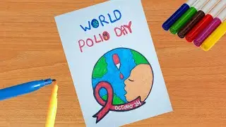 World Polio day drawing | How to draw Polio awareness poster | World Polio day Chart Making Easy