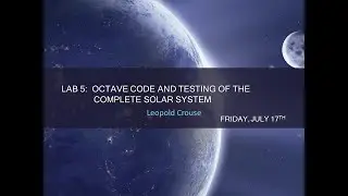 Friday's Lab Video (Solar System Designer)