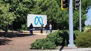 Meta Sign at Menlo Park in Silicon Valley