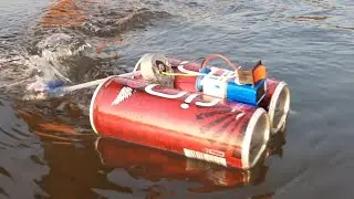 How to make simple fast water Boat. DIY TIN.  Model Boat. SPEED BOAT OF MINI ENGINEER.