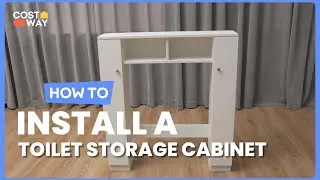 How to Install the Over The Toilet Storage Cabinet with 2 Open Compartments | BA7882 #costway #howto