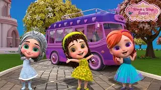 Party on the Disco Bus🚌✨| Wheels on the Pink Bus + Color Song | Kids Rhyme | Wands & Wings Jr.