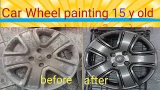 Painting 15y Old Plastic Car Wheel Cover Metallic Spray Paint #carwheels #carrims #huntedcarpaintjob