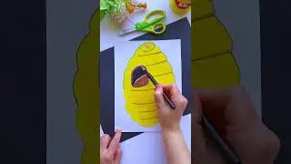 Beehive Paper Craft 🐝✨ | Easy DIY Bee Craft for Kids#craft #papercraft #shorts #trending #viral