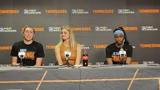 Lady Vols Coach Kellie Harper, Karoline Striplin, Rickea Jackson post-game vs. South Carolina
