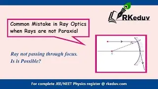 Geometrical Optics Paraxial ray approximation-JEE Optics