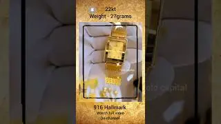 27 grams - 22 carat gold watch - unique watch ⌚ #22caratgoldwatch #goldwatch #goldprice