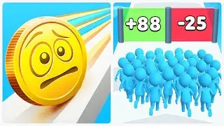 Coin Rush 3D VS Count Master - All Max Android Gameplay, IOS Game  
