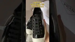 Prada Triangle Logo Lace Up Sneakers Black #review #shorts