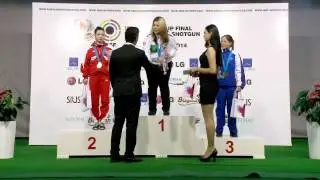 Podium and Interview with Alejandra ZAVALA (MEX) - ISSF World Cup Final 2014, Gabala (AZE)