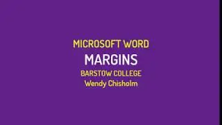 Microsoft Word 365 Setting Margins