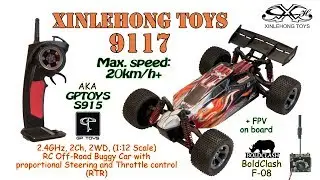 XINLEHONG TOYS 9117 2.4GHz, 2Ch, 2WD, 1:12 Scale, RC Off-Road Buggy (RTR) + BoldClash F-08 on board