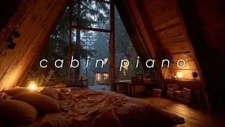A-Frame Forest Cabin Ambience ~ Relaxing Piano Music for Deep Sleep & ASMR