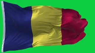 🚩Romania Flag Waving | GREEN SCREEN & CHROMA MATTE🚩