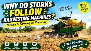 Why Do Stork Birds Wait Before Harvesting Starts? | Nature & Farming Bond #nature #storks #birds