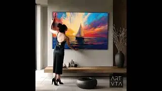Voyage Po&eacute;tique : Voilier au Coucher de Soleil Vibrant | ART VTA #shorts