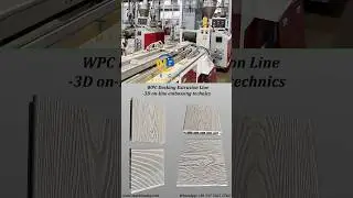 WPC decking extrusion line with 3D on line embossing technics