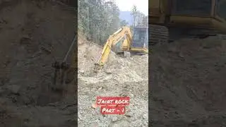kamatsu pc71 in the jaint rock most dangerous excavator warking in the hillside