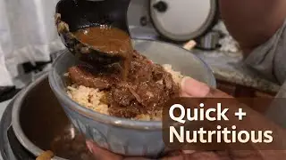 Quick Dinner Meal | Instant Pot Top Blade Steak, Rice in Rice Cooker & Guilt- Free