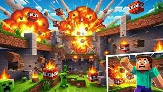 💥 CRAZY TNT EXPLOSION in Minecraft! 🔥 Everything is DESTROYED 😱