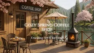 Cozy Lakeside Coffee Shop Ambience | Spring Ambience for the Classroom, Reading, or Relaxing